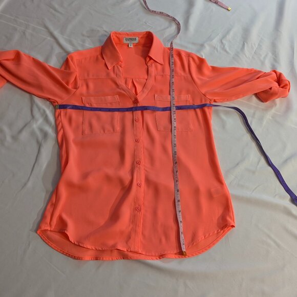 Bundle of 3 Express Size XS Portofino Shirt Neon Orange, Sky Blue, Black/White - Picture 14 of 15